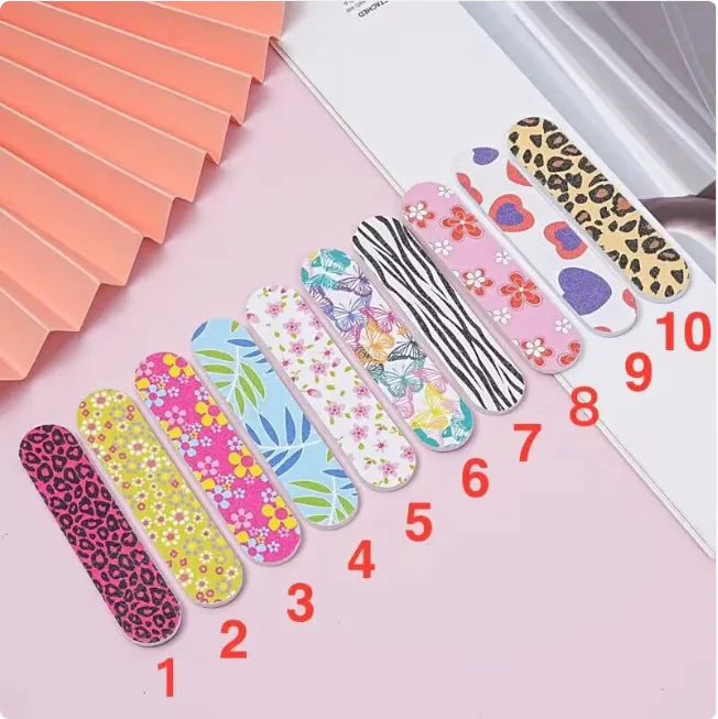 Vibrant 9cm Printed Nail File with Colorful Patterns